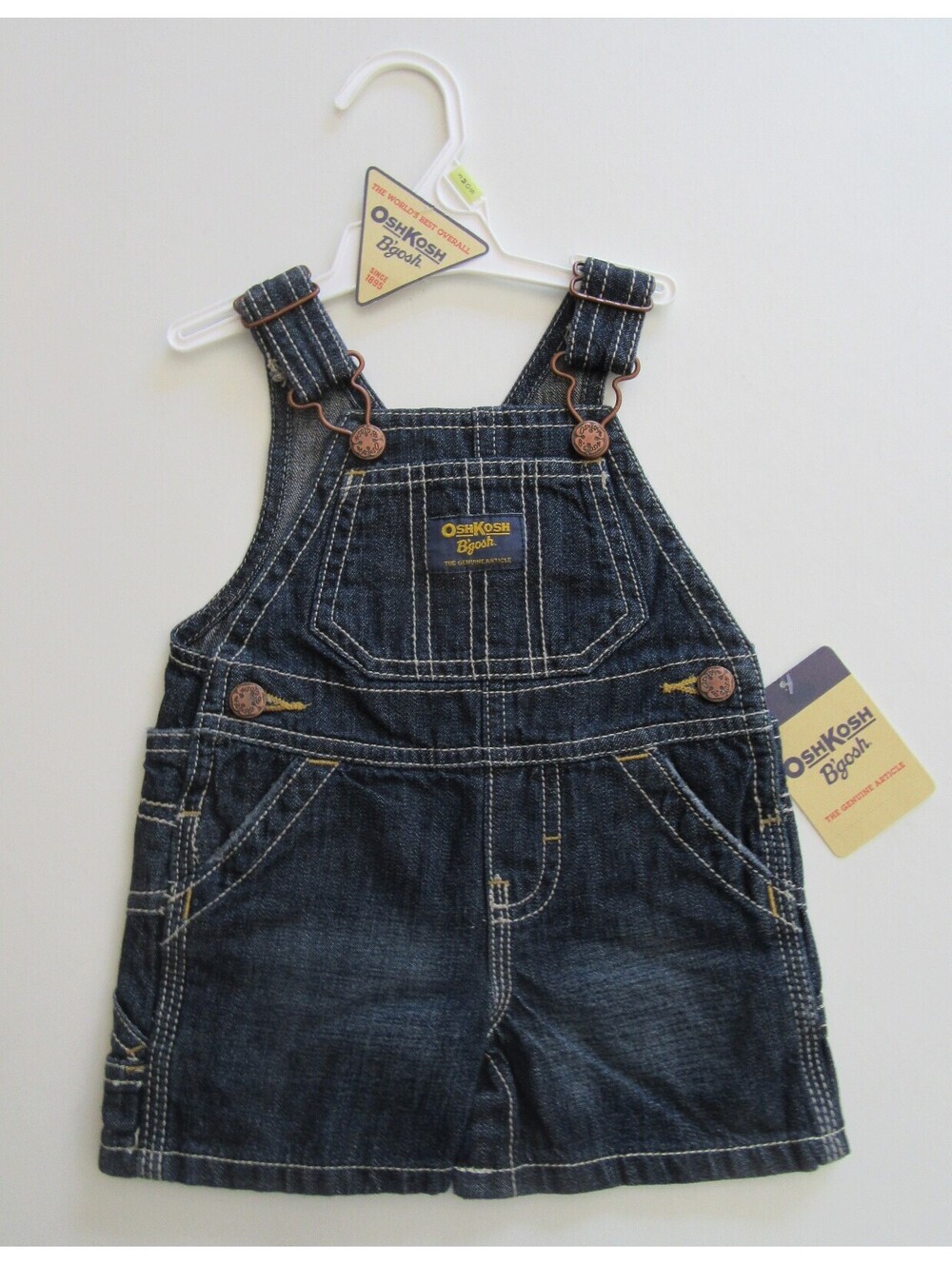 Oshkosh B'gosh Baby Boys Denim Jeans Overalls 3 Months NWT